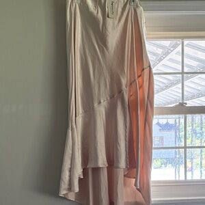 Free People Cream Asymmetrical Skirt